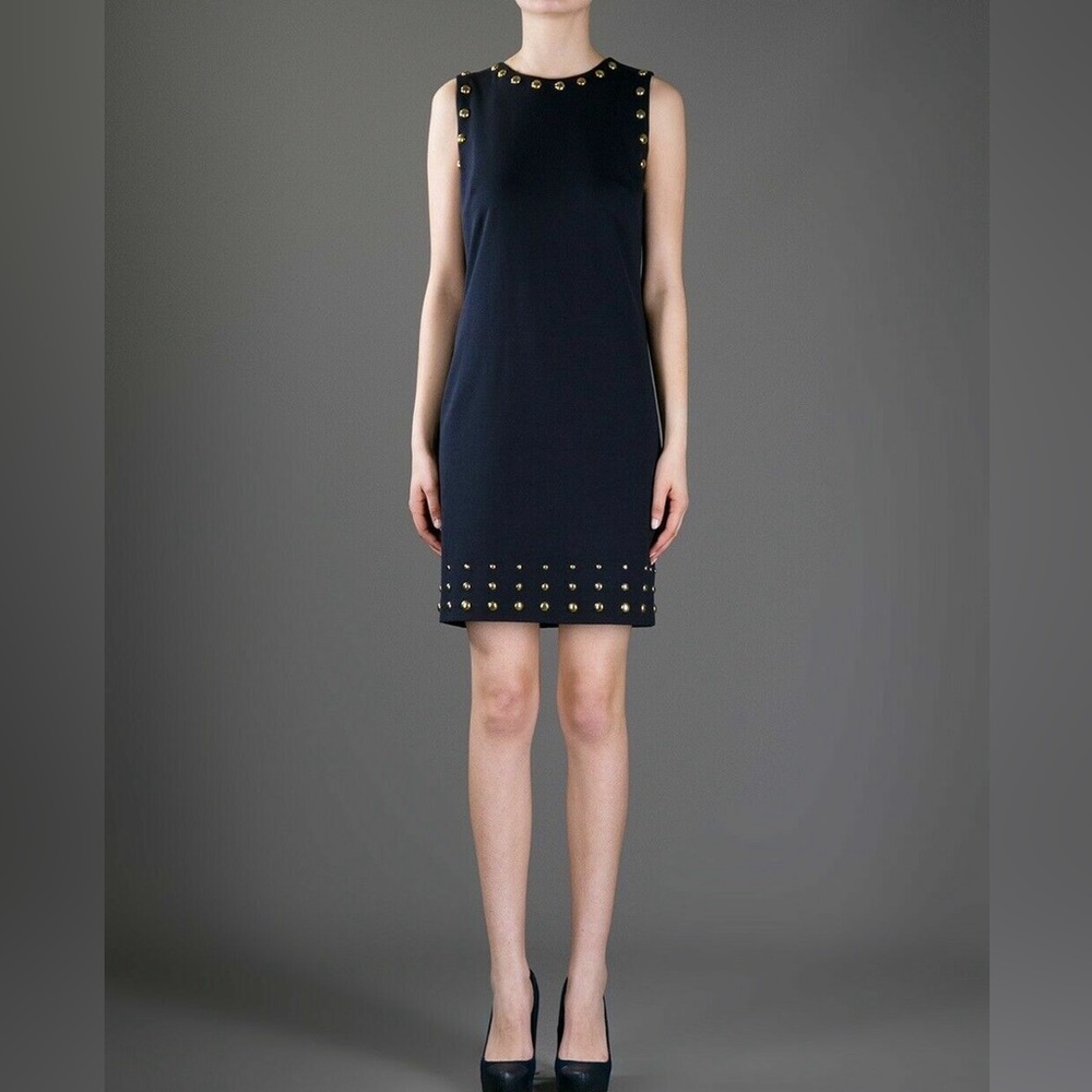 Michael Kors Navy Studded Sheath Dress – Size XS